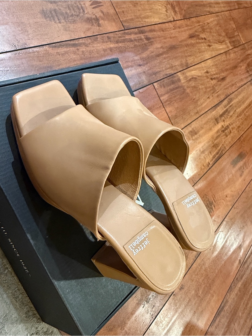 Jeffrey Campbell - Tan Open-Toe Block Heel Mule - Women